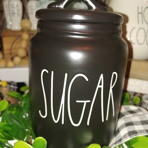 Rae Dunn Large Letter Black Sugar Canister